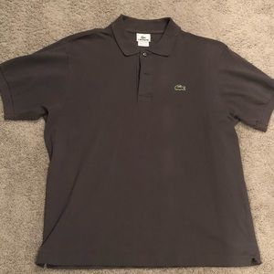 Lacoste Short Sleeve Gray Polo